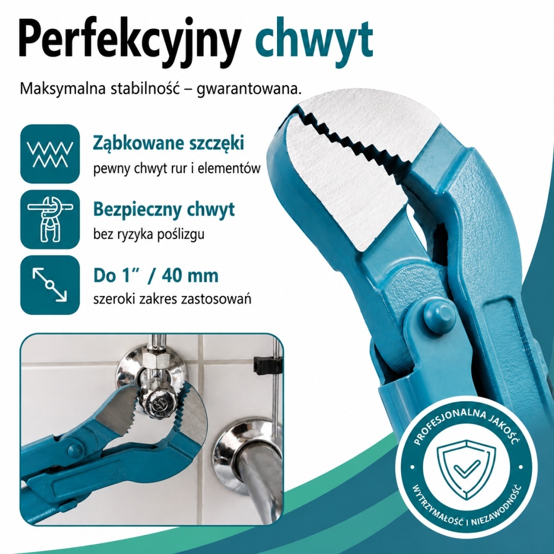 Stavitelný švédský klíč na trubky typ S1 Hydraulický červený Bituxx robustní M17680